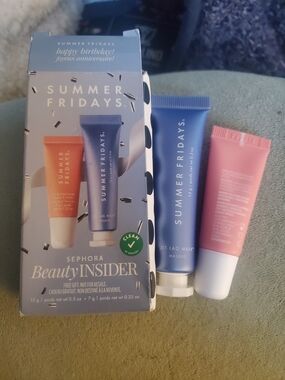 Summer Fridays Jet Lag Mask & Lip Butter Set - Blue & Pink